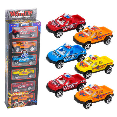 CAR DIE CAST,6PC BIG WHEEL PIC