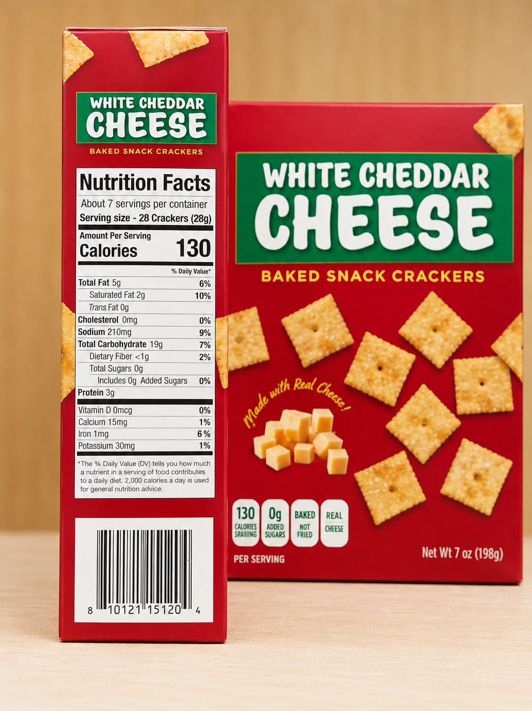 White Cheddar Cheese Baked Snack Crackers