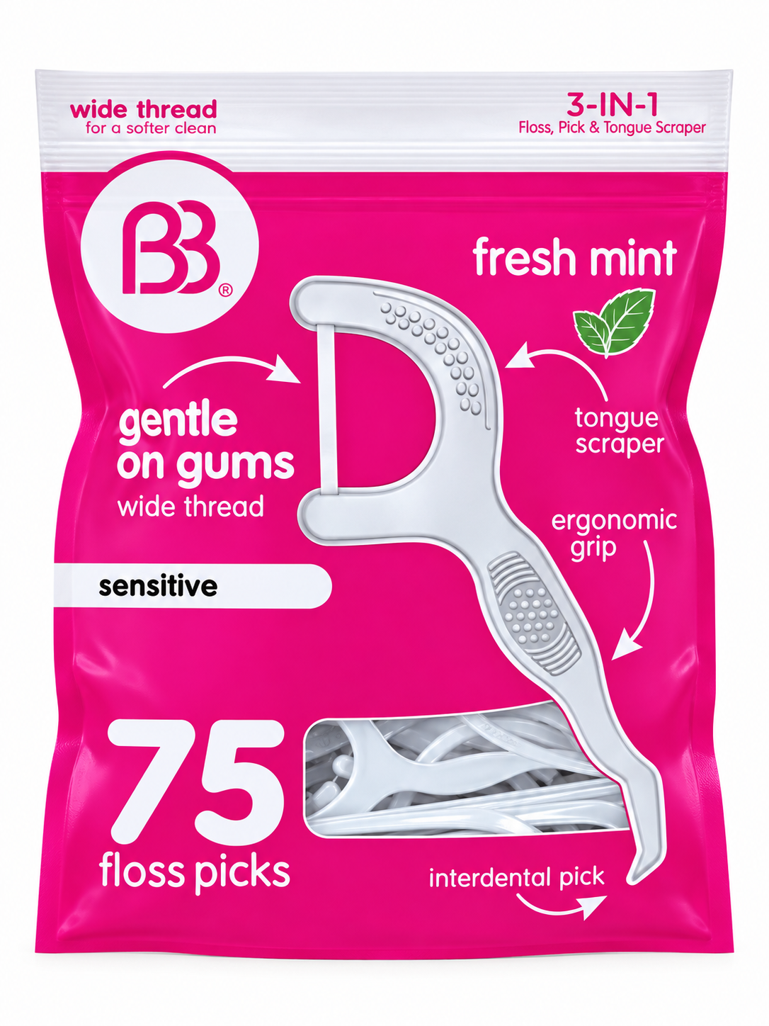 Sensitive Fresh Mint Floss Picks