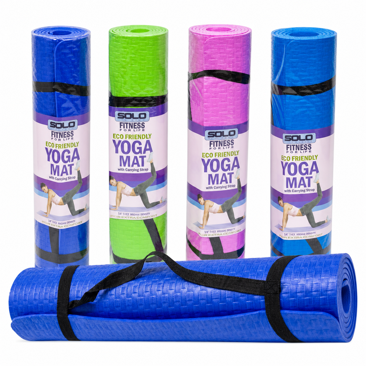 YOGA MAT,72x24" EVA 4ASTD CLRS