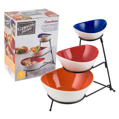 SERVING BOWL SET,4pc 3TIER wME