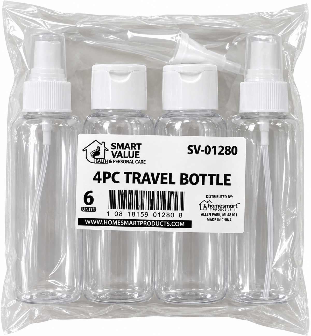 Smart Value 4PC Travel Bottle