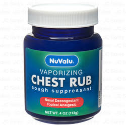Nuvalu Vaporizing Chest Rub / Cough Suppressant